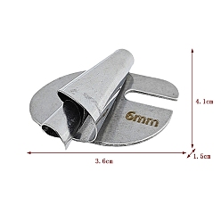 Stainless Steel Color Stainless Iron Sewing Rolled Hemmer Foot, Wide Rolled Hem Pressure Foot, Stainless Steel Color, 41x36x15mm