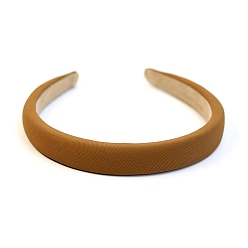 Сиена Однотонная повязка для волос из ткани, простые аксессуары для волос для девочки, цвет охры, 140x130x20 мм