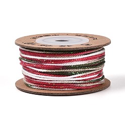 Темно-Красный 30м сегментный окрашенный хлопковый шнур для макраме, круглая плетеная веревка, для настенного крепления, ремесла, Подарочная упаковка, темно-красный, 1 мм, около 32.81 ярдов (30 м) / рулон