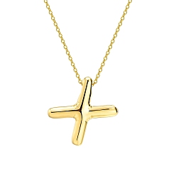 Letter X 304 тросовая цепочка из нержавеющей стали с подвесками в виде букв, Письмо X, 17.72 дюйм (45 см)