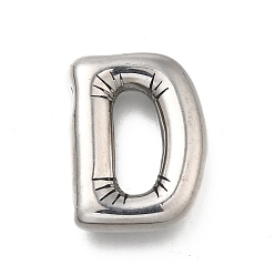 Letter D 304 подвески из нержавеющей стали, буквенное очарование, анти-тускнение, Буква D, 21x15.5x5 мм, отверстие : 3.4x2 мм