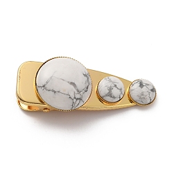 Говлит Заколки из натурального говлита из кожи аллигатора, с железом найти, без кадмия и без свинца, 26~27x59~61x14~16 мм