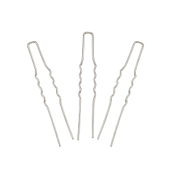 Платина Аксессуары для волос железа волос вилки выводы, платина, 63x10x1 мм