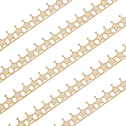 Light Gold 5 ярдов плетеной металлической кружевной отделки в форме звезды, для пошива одежды из ткани аксессуары, золотой свет, 1 дюйм (25 мм), около 5.00 ярдов (4.57 м) / комплект