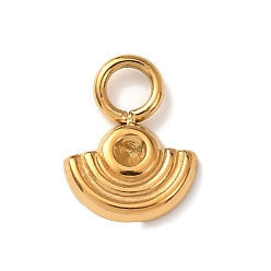 Золотой 304 Настройки горный хрусталь из нержавеющей стали кулон, арочные прелести, золотые, 9.5x7.5x1.3 мм, отверстие : 2.5 мм