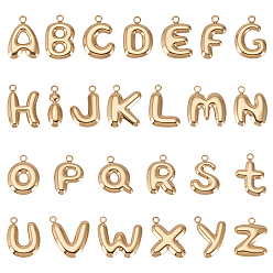 Настоящее золото 18K 26 шт. 26 стили 304 подвески с инициалами из нержавеющей стали, ионное покрытие (ip), реальный 18 k позолоченный, 16~18x6~18x3 мм, отверстие : 1.8 мм, 1 шт / стиль