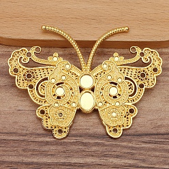 Clear 10Pcs Alloy Enamel Chandelier Component Links, Butterfly, Clear, Tray: 2~12mm, 55x73mm