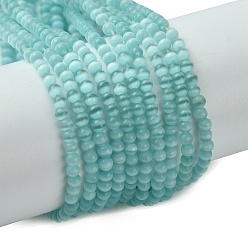 Бирюза Кошачие глаза, круглые, бирюзовые, 2 мм, отверстие : 0.5 мм, около 192 шт / нитка, 15.75'' (40 см)