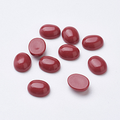 Synthetic Coral Synthetic Coral Cabochons, Oval, 10x8x4mm