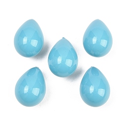 Темно-Голубой Гальванические непрозрачные стеклянные бусины, имитация бирюзовый, слеза, глубокое синее небо, 20.5x14.5 мм, отверстие : 1.2 мм