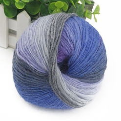 Разноцветный Шерстяная нить градиентного цвета, секционная окрашенная исландская шерстяная нить, мягкий и теплый, для шали-шарфа ручной вязки, красочный, 2 мм