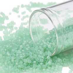 (144F) Ceylon Frost Celery Тохо 11/0 круглые бусины, японский бисер, матовые, (144 f) цейлонский морозный сельдерей, 11/0, 2.2 мм, отверстие : 0.8 мм, Около 1110 шт / 10 г