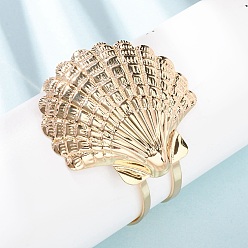 Shell Shape Браслеты-манжеты из сплава для женщин, золотые, формы раковины, внутренний диаметр: 2.44 дюйм (6.2 см)