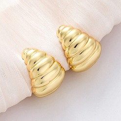 Настоящее золото 18K Латунь манжеты серьги, долговечный, без свинца и без кадмия, c-образный, реальный 18 k позолоченный, 18x18.5x14.5 мм