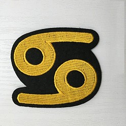 Cancer Computerized Embroidery Cloth Iron on/Sew on Patches, Costume Accessories, Appliques, Constellation, Cancer, 72x65mm