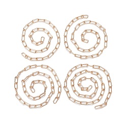 Light Gold Unwelded Iron Paperclip Chains, Drawn Elongated Cable Chains, Light Gold, 14x6x1.4mm, about 40cm/45cm/50cm/55cm, 4 strands/set, 6.23 inch(1.9m)/set