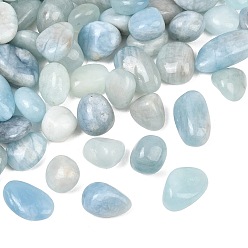 Aquamarine Natural Aquamarine Beads, Tumbled Stone, Nuggets, No Hole/Undrilled, Vase Filler Gems, 15~23x18~28x6~21mm