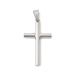 Нержавеющая Сталь Цвет 304 подвески из нержавеющей стали, религия крест прелести, не тускнеет, цвет нержавеющей стали, 42.5x24x4.5 мм, отверстие : 9x5 мм