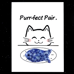 (306FM) Жонкиль матовый с лаймовой подкладкой Натуральная голубая пятнистая яшма, резные фигурки, орнамент, для домашнего украшения рабочего стола, Подарочная карта своими руками с вдохновением, рыба, 20x38 мм