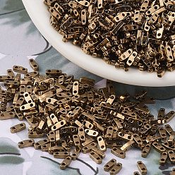 (QTL457) Metallic Dark Bronze MIYUKI Quarter TILA Beads, Japanese Seed Beads, 2-Hole, (QTL457) Metallic Dark Bronze, 5x1.2x1.9mm, Hole: 0.8mm, about 24000pcs/500g