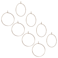 Stainless Steel Color 304 Stainless Steel Hoop Earring Settings, Ring, Stainless Steel Color, 25x0.7mm, Inner diameter: 23.5mm, 100pcs/box