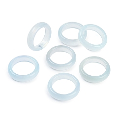 Бледно-бирюзовый Кольца из натурального агата, окрашенного и нагретого, для женщин, бледные бирюзовая, 5.5 мм, внутренний диаметр: 17~17.5 мм