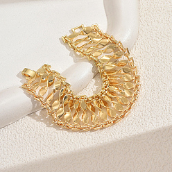 Золотой Браслеты-цепочки из винтажного сплава с волнообразным узором для женщин, золотые, внутренний диаметр: 8-1/8 дюйм (20.5 см)