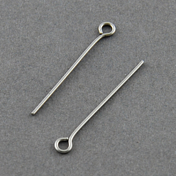 Нержавеющая Сталь Цвет Устойчив к потускнению 304 штифт с ушком из нержавеющей стали, цвет нержавеющей стали, 45 мм, отверстие : 2 мм, штифты : 0.7 мм