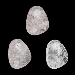 Хрусталь Природного кварца хрустальных подвесок, подвески в виде груши из горного хрусталя, 23~23.5x28.5~29x12~13 мм, отверстие : 2.5 мм