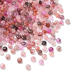 Pink Прозрачные акриловые бусины, плоско-круглые, розовые, 7x4 мм, отверстие : 1.8 мм, Около 3300~3448 шт / 500 г