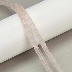 Розовый Кварц Природного розового кварца нитей бисера, колонка, 6~6.5x4~4.5 мм, отверстие : 0.8 мм, около 76 шт / нитка, 15.94'' (40.5 см)