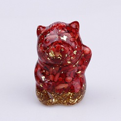 Раковина Украшения из смолы для счастливой свиньи, Окрашенная натуральная оболочка внутри для украшения рабочего стола в автомобиле и домашнем офисе, 60x40x45 мм