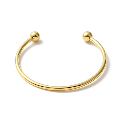 Золотой Шарик с винтовым наконечником 304 проволока из нержавеющей стали открытый браслет-манжета, крутящий момент браслет для женщин, золотые, внутренний диаметр: 2-3/8 дюйм (6 см)