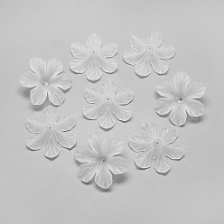 Прозрачный 6 -прозрачные акриловые шарики, матовые, прозрачные, 32.5x29x8 мм, Отверстие : 1.5 мм , около 290 шт / 500 г