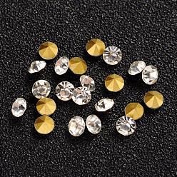 Кристалл Конусные стеклянные стразы, граненых алмазов, с покрытием на задной стороне, кристалл, 3.6x2.6 мм , около 1440 шт / мешок