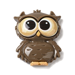 Сова Кабошоны из непрозрачной смолы с изображением мультяшного племени, сова, 28.5x23x7 мм