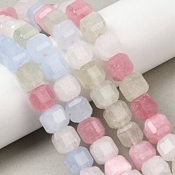 (52) Непрозрачная лаванда Бусины из натурального белого нефрита, граненые настольные бусины в форме куба, окрашенные, разноцветные, 7.5~8x8x8 мм, отверстие : 1 мм, около 37 шт / нитка, 11.81'' (30 см)