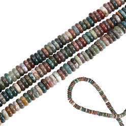 (RRHB277) Кристалл на подкладке из медово-бежевого цвета 1 нити натуральных индийских агатовых бусин, рондель, 6~6.5x2~3 мм, отверстие : 0.8 мм, около 152~162 шт / нитка, 14.57~15.20 дюйм (37~38.6 см), 1strand / комплект