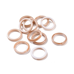 Верблюжий Двухцветные кольца из акрила, имитация лампворк, круглые кольца, верблюжие, 22.5x4 мм, внутренний диаметр: 17.5 мм, Около 667 шт / 500 г