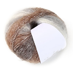 Шифер Серый 2-слойная пряжа, градиент цвета, для вязания спицами и крючком, шифер серый, 1 мм