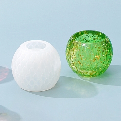 Белый Силиконовые формы для подсвечников с узором «конский глаз» своими руками, формы для литья смолы, инструменты для производства глиняных ремесел, белые, 82.6x67.4 мм