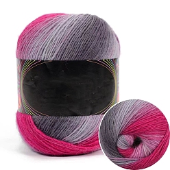 Темно-Розовый Пряжа сегментного крашения кашемира градиентного цвета, для ткачества, вязание крючком, темно-розовыми, 1.2 мм, около 437.45 ярдов (400 м) / моток