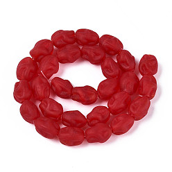 Темно-Красный Матовое ручное производство, самородки, темно-красный, 13.5~14.5x9~11.5x9~11.5 мм, отверстие : 1.2~1.5 мм, около 27~28 шт / нитка, 14.17~14.96'' (36~38 см)