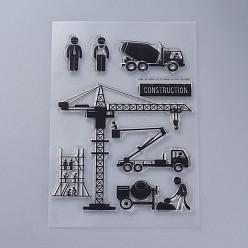 Vehicle Silicone Stamps, for DIY Scrapbooking, Photo Album Decorative, Cards Making, Stamp Sheets, Vehicle Pattern, 160x110x3mm