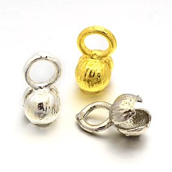 (52) Непрозрачная лаванда Латунной шариковой советы, разноцветные, 10~11x5 мм, отверстие : 3 мм