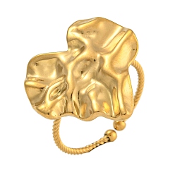 Настоящее золото 18K 304 открытые манжеты из нержавеющей стали для женщин, сердце, реальный 18 k позолоченный, 22x22 мм, регулируемый