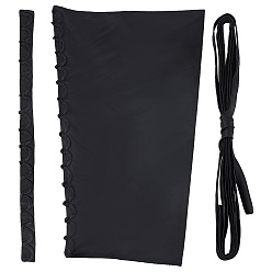 Черный Замена молнии в женском свадебном платье, атласный корсет с регулируемой посадкой на спине, платье для выпускного вечера со шнуровкой, чёрные, 980~3000x15~27x1~3 мм