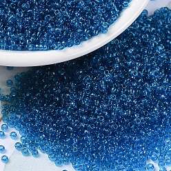 (RR149) Transparent Capri Blue Миюки круглые бусины рокайль, японский бисер, (rr 149) прозрачный синий капри, 15/0, 1.5 мм, Отверстие : 0.7 мм , около 27777 шт / 50 г