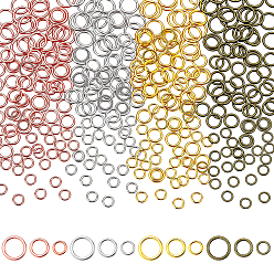 Mixed Color 440Pcs 3 Colors Alloy Soldered Closed Jump Rings, Round, Mixed Color, 10x1.2mm, 16 Gauge, Inner Diameter: 7.2mm