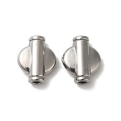 Нержавеющая Сталь Цвет Не тускнеет 304 бусины из нержавеющей стали, овальные, цвет нержавеющей стали, 10x8x3 мм, отверстие : 1.6 мм